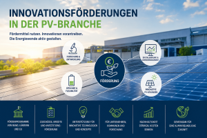 Innovationsförderungen in der PV-Branche für Photovoltaik, Speicher und digitale Energielösungen